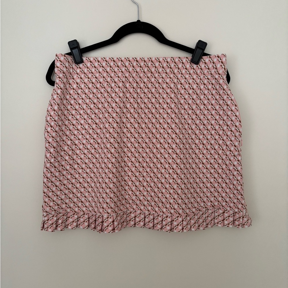 J McLaughlin Pink Printed Ruffle-Hem Skort - Women